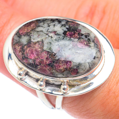 Russian Eudialyte Rings handcrafted by Ana Silver Co - RING72109