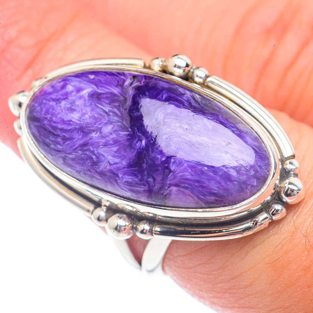 Charoite Rings handcrafted by Ana Silver Co - RING72112