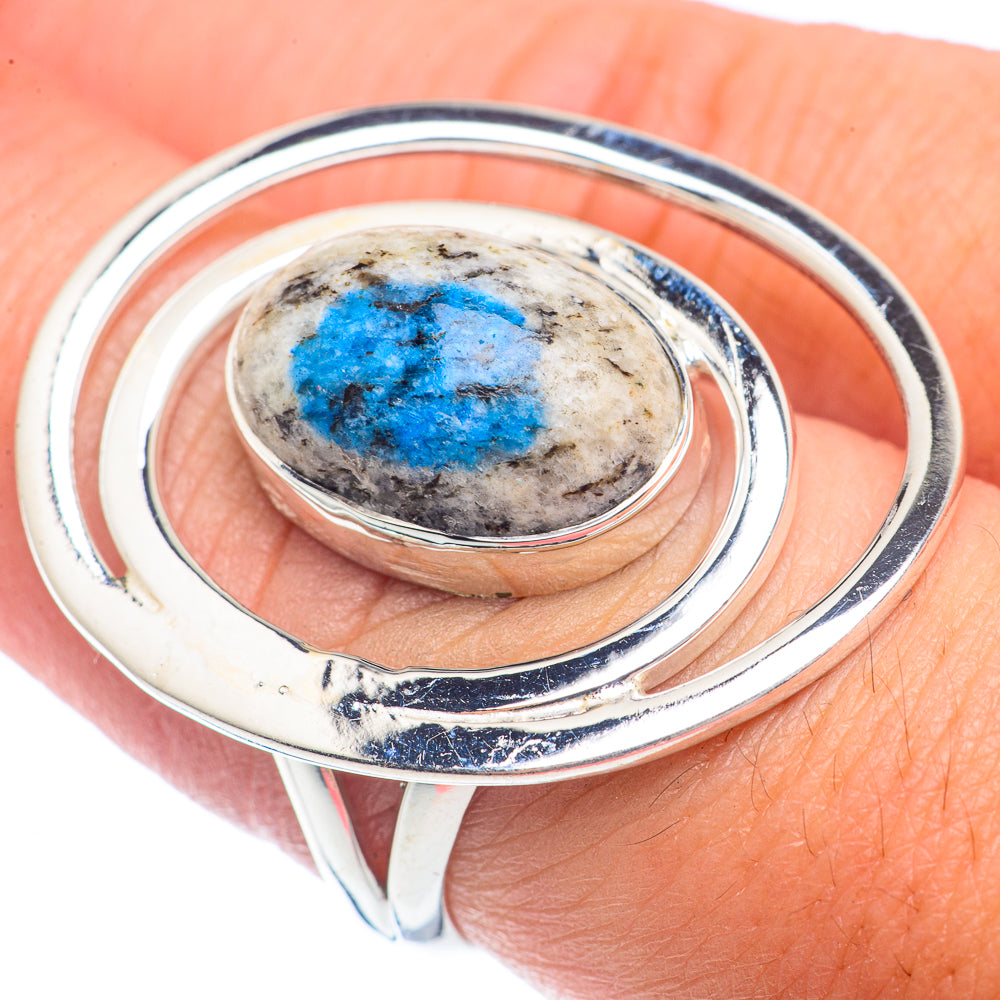 K2 Blue Azurite Rings handcrafted by Ana Silver Co - RING72121