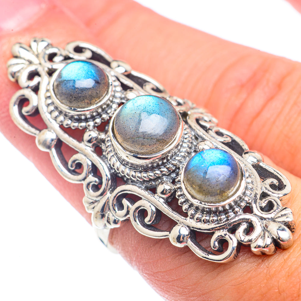 Labradorite Rings handcrafted by Ana Silver Co - RING72124