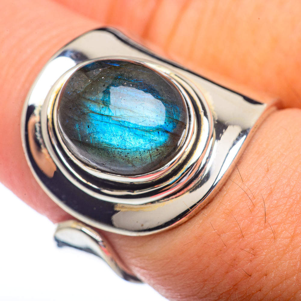 Labradorite Rings handcrafted by Ana Silver Co - RING72136