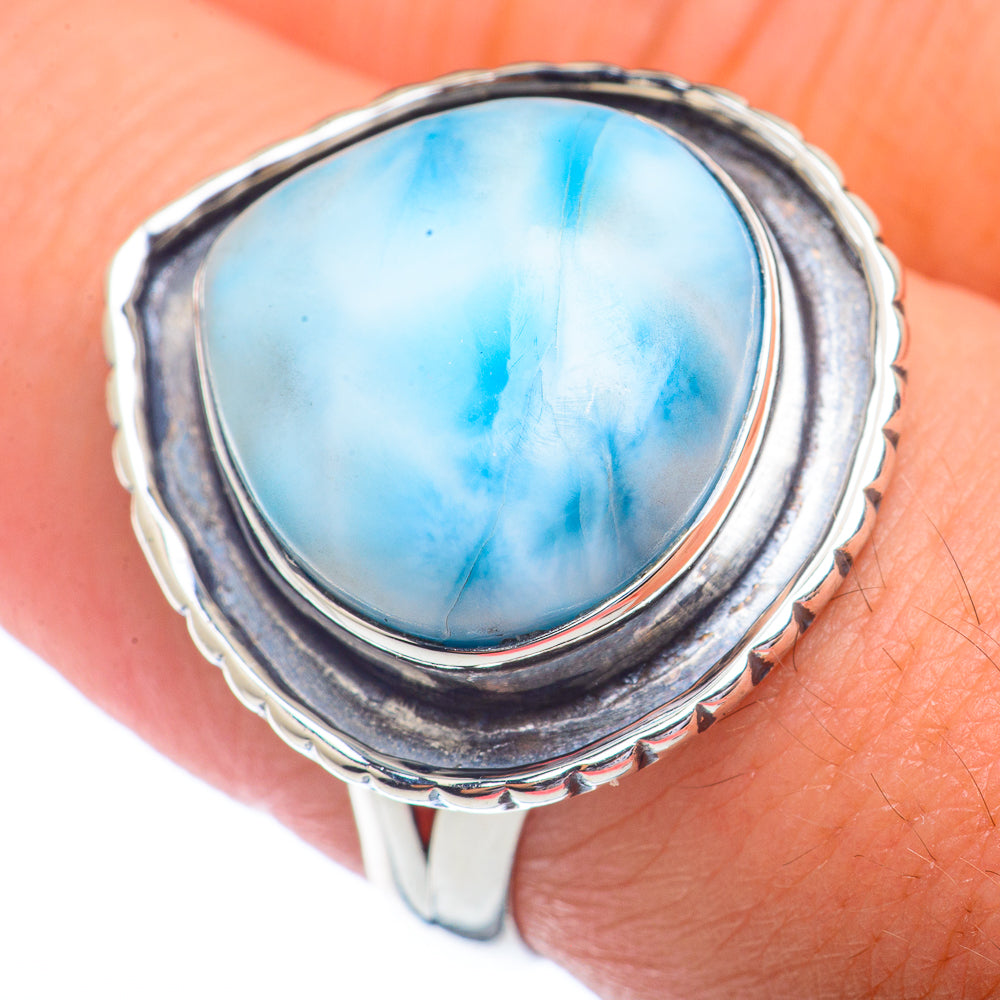 Larimar Rings handcrafted by Ana Silver Co - RING72137