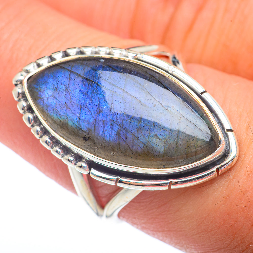 Labradorite Rings handcrafted by Ana Silver Co - RING72141