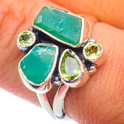 Chrysoprase Rings handcrafted by Ana Silver Co - RING72145