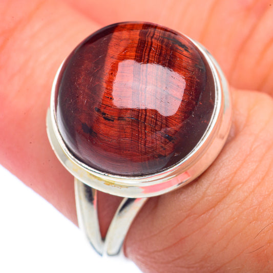 Red Tiger Eye Rings handcrafted by Ana Silver Co - RING72150