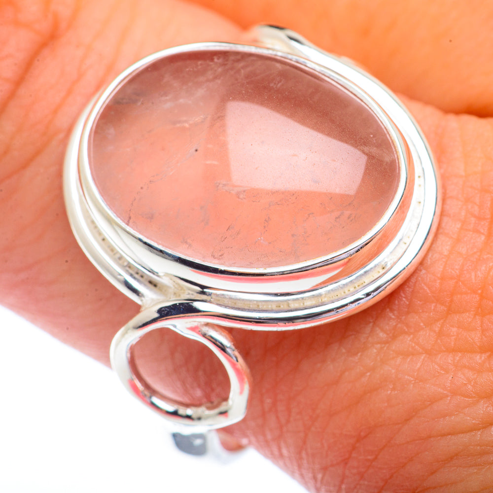 Rose Quartz Rings handcrafted by Ana Silver Co - RING72156