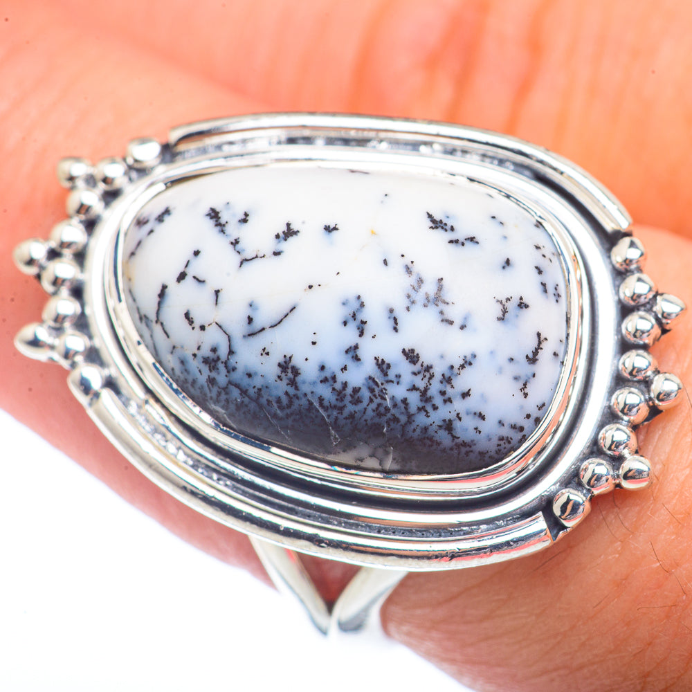 Dendritic Opal Rings handcrafted by Ana Silver Co - RING72173