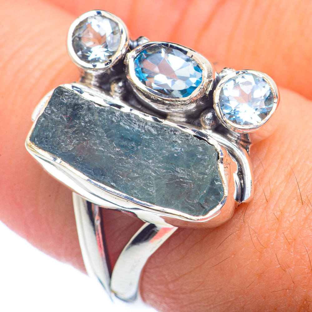 Aquamarine Rings handcrafted by Ana Silver Co - RING72180