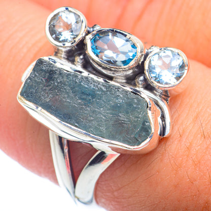 Aquamarine Rings handcrafted by Ana Silver Co - RING72180