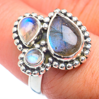 Labradorite Rings handcrafted by Ana Silver Co - RING72183