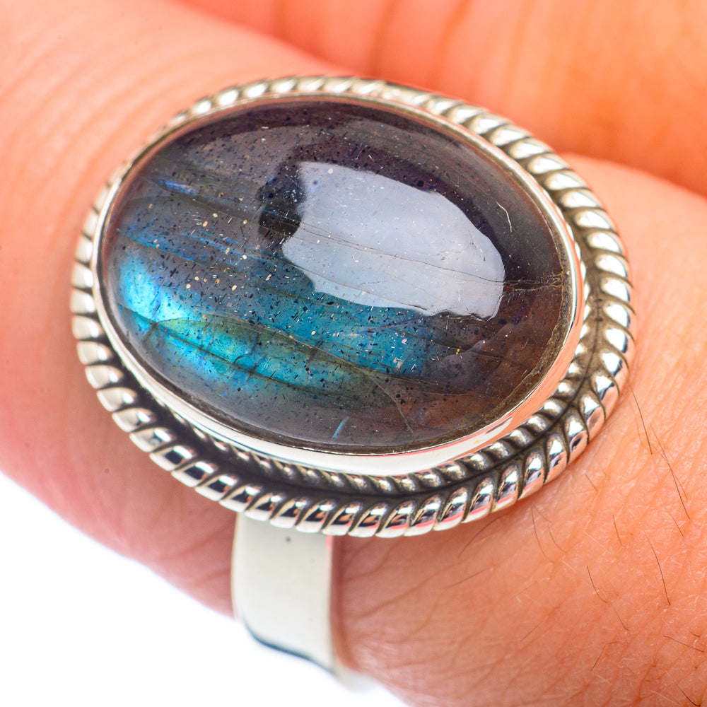 Labradorite Rings handcrafted by Ana Silver Co - RING72184