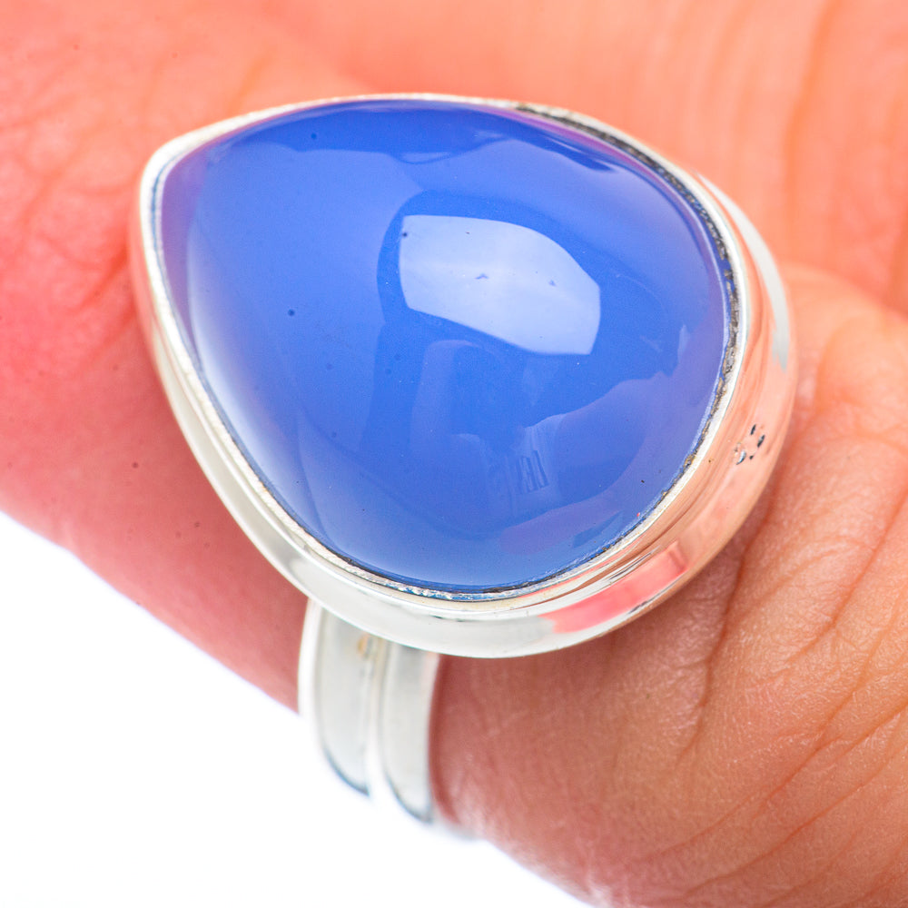 Aqua Chalcedony Rings handcrafted by Ana Silver Co - RING72187