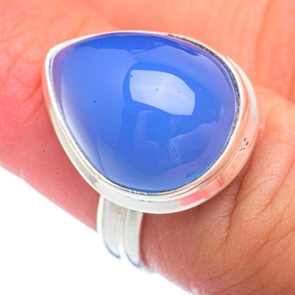 Aqua Chalcedony Rings handcrafted by Ana Silver Co - RING72187