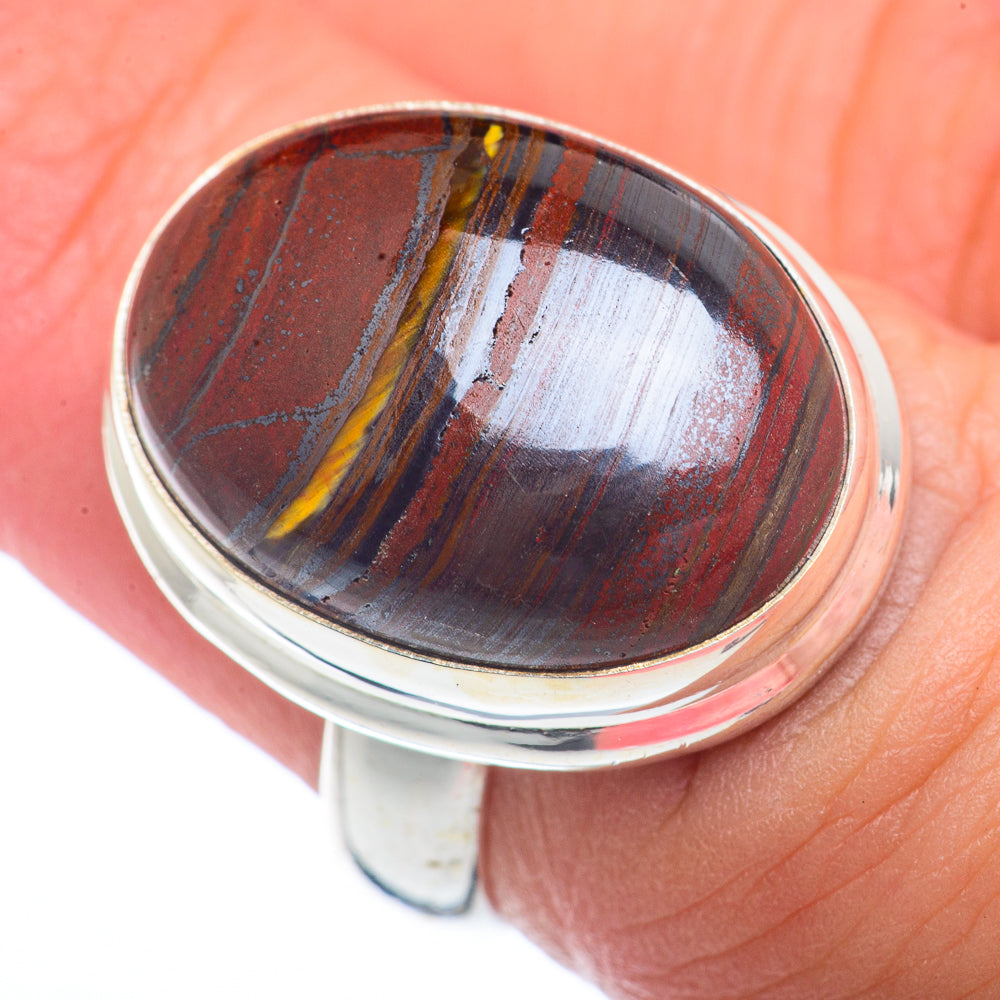 Red Tiger Iron Rings handcrafted by Ana Silver Co - RING72194