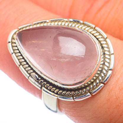 Rose Quartz Rings handcrafted by Ana Silver Co - RING72198