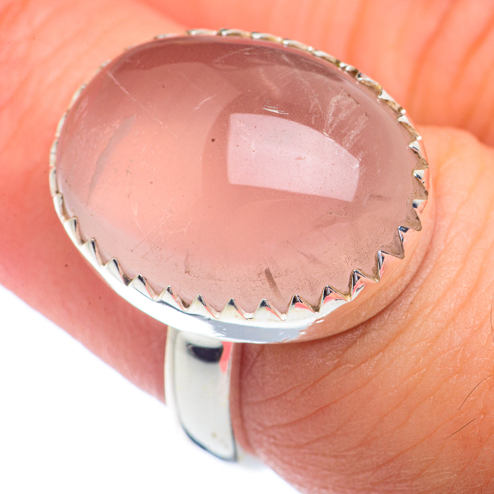 Rose Quartz Rings handcrafted by Ana Silver Co - RING72200