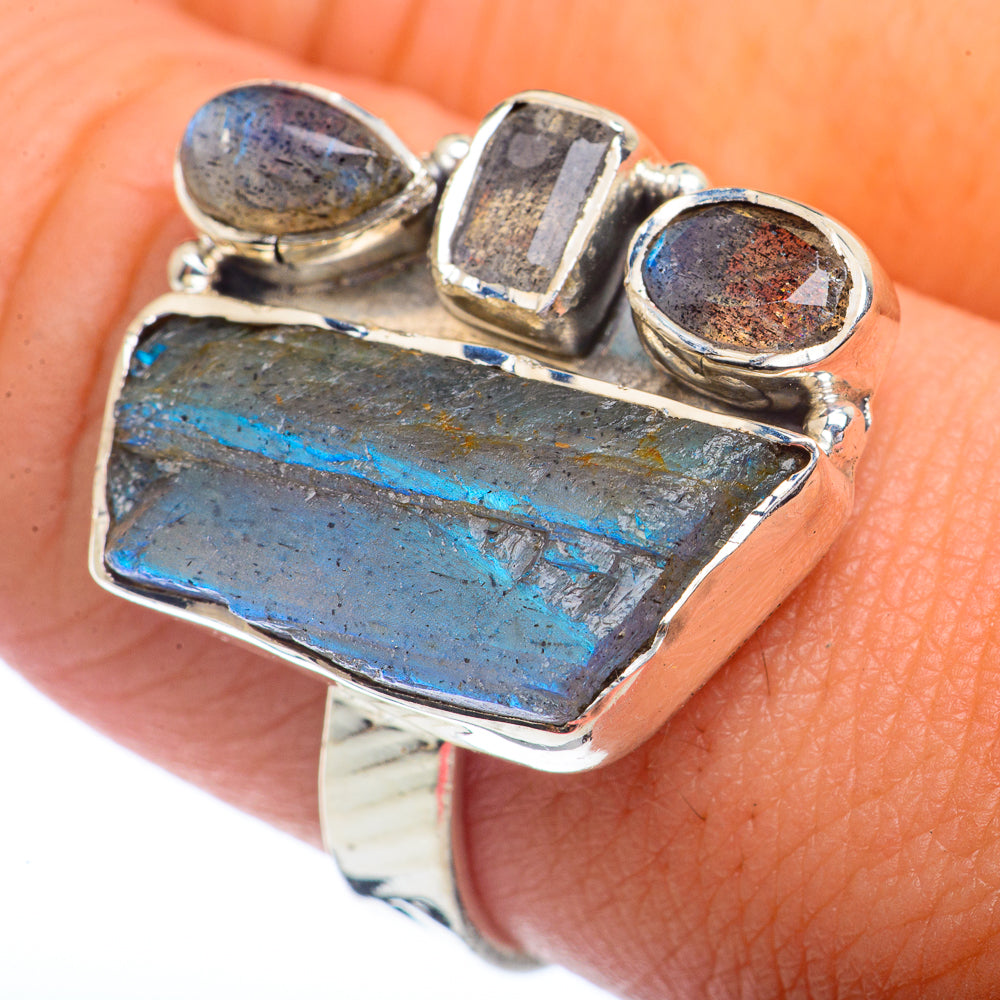 Labradorite Rings handcrafted by Ana Silver Co - RING72223