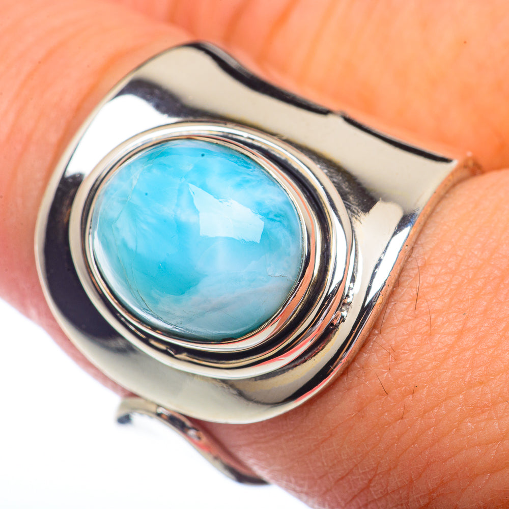 Larimar Rings handcrafted by Ana Silver Co - RING72224