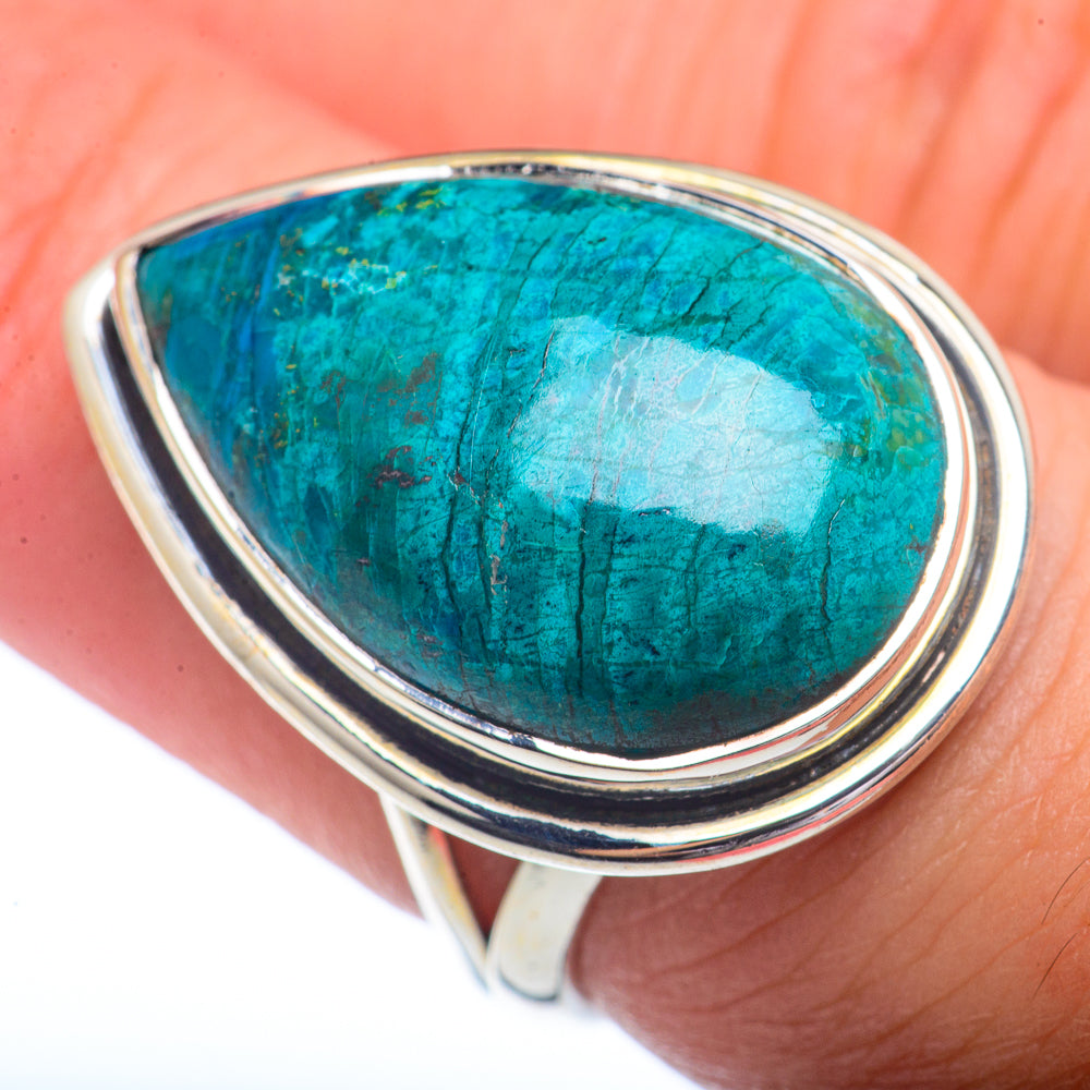 Chrysocolla Rings handcrafted by Ana Silver Co - RING72229