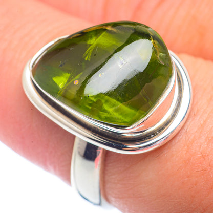 Green Tourmaline Rings handcrafted by Ana Silver Co - RING72230