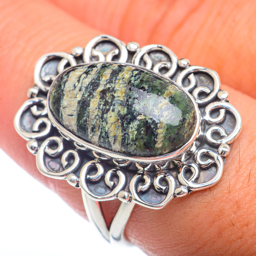 Lizard Jasper Rings handcrafted by Ana Silver Co - RING72232