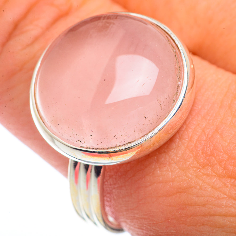 Rose Quartz Rings handcrafted by Ana Silver Co - RING72240