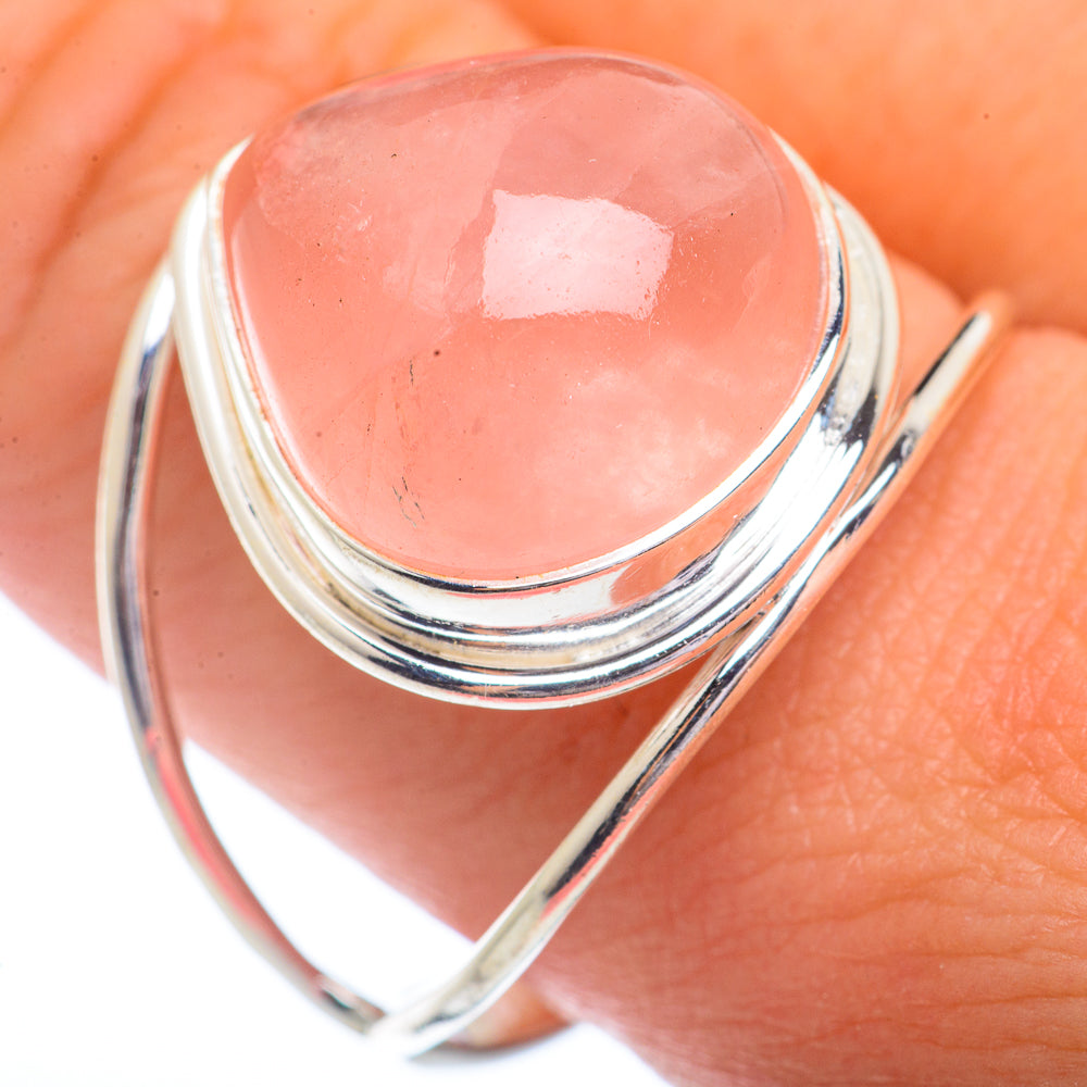 Rose Quartz Rings handcrafted by Ana Silver Co - RING72242