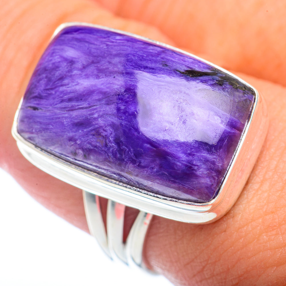 Charoite Rings handcrafted by Ana Silver Co - RING72250