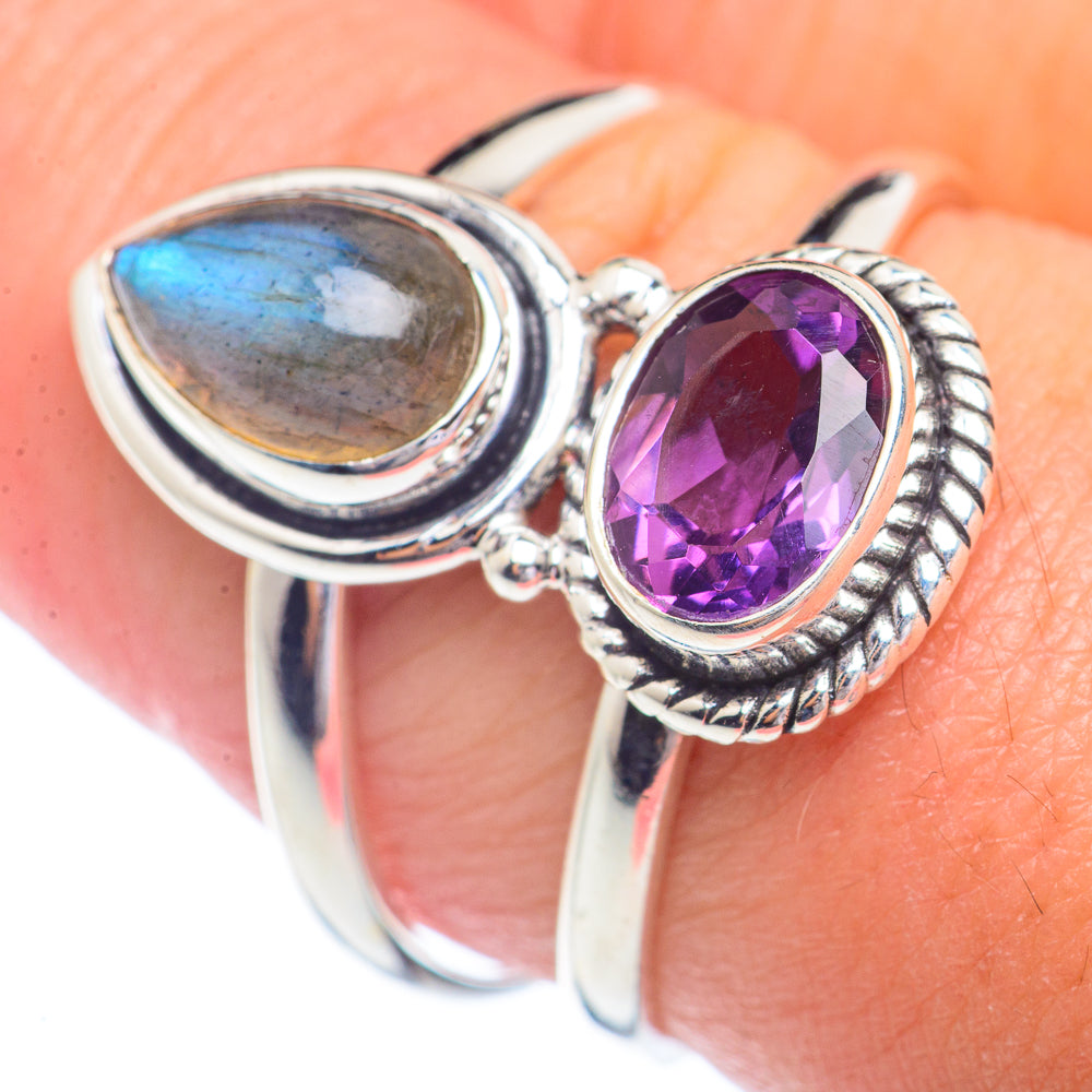 Labradorite Rings handcrafted by Ana Silver Co - RING72260