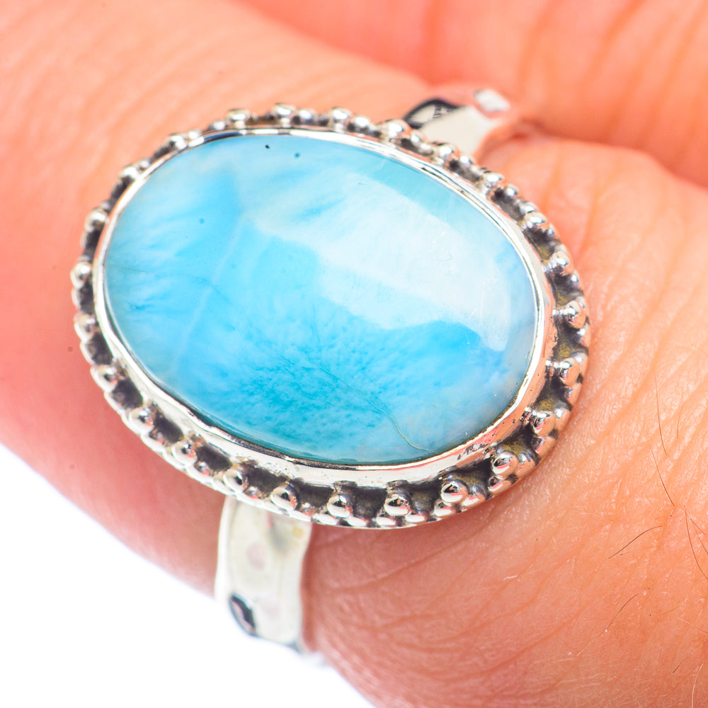 Larimar Rings handcrafted by Ana Silver Co - RING72263