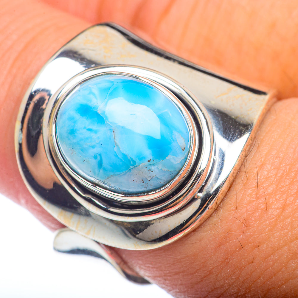 Larimar Rings handcrafted by Ana Silver Co - RING72264