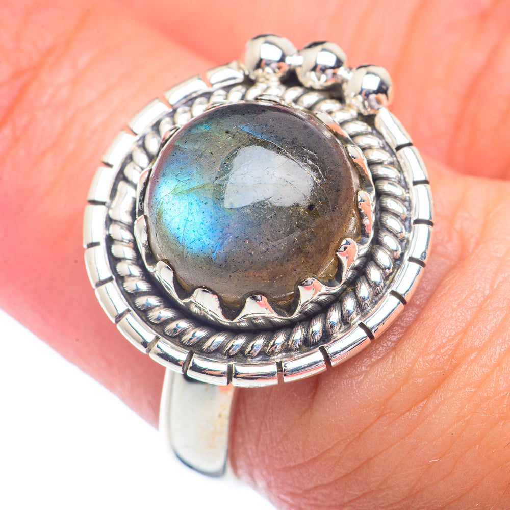 Labradorite Rings handcrafted by Ana Silver Co - RING72265