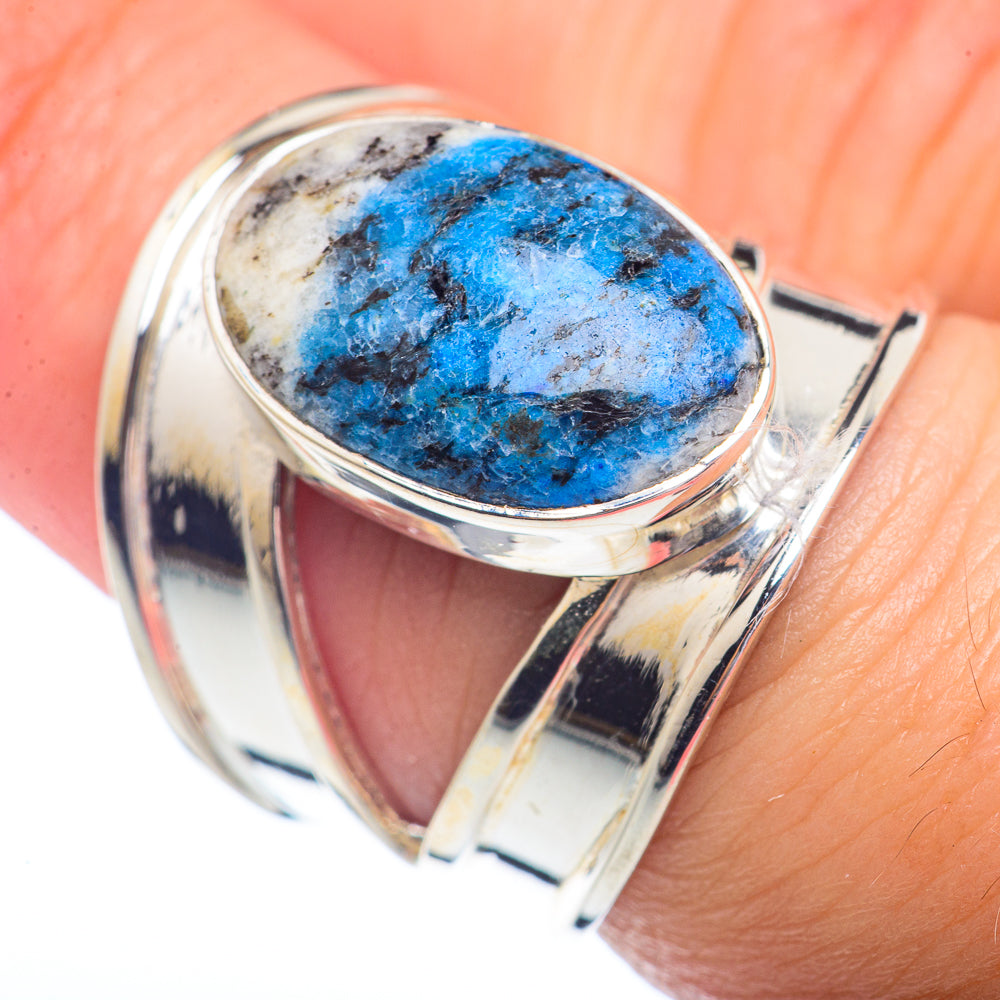 K2 Blue Azurite Rings handcrafted by Ana Silver Co - RING72268