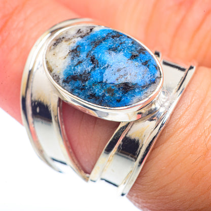 K2 Blue Azurite Rings handcrafted by Ana Silver Co - RING72268