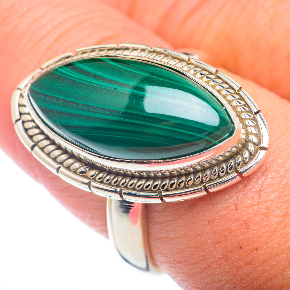 Malachite Rings handcrafted by Ana Silver Co - RING72273