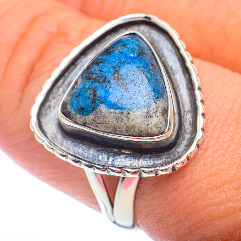K2 Blue Azurite Rings handcrafted by Ana Silver Co - RING72306