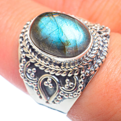 Labradorite Rings handcrafted by Ana Silver Co - RING72308