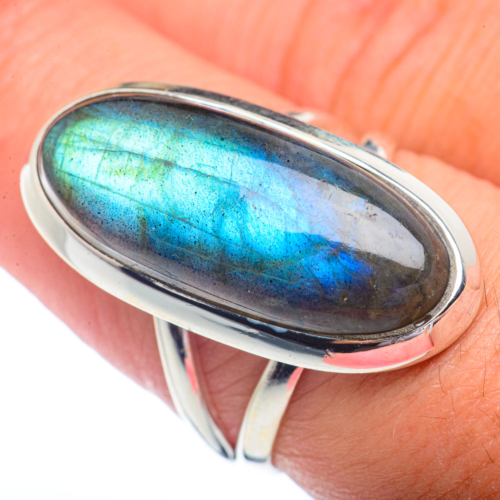Labradorite Rings handcrafted by Ana Silver Co - RING72311