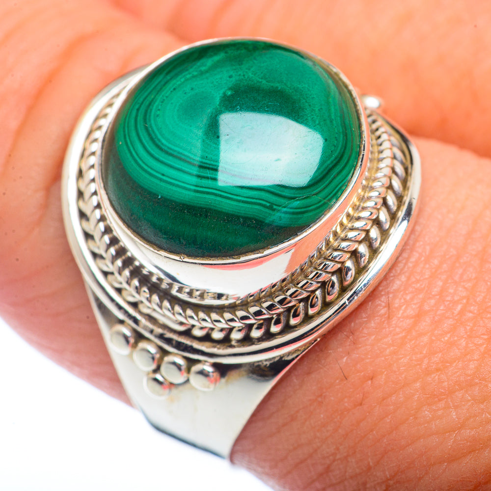 Malachite Rings handcrafted by Ana Silver Co - RING72312