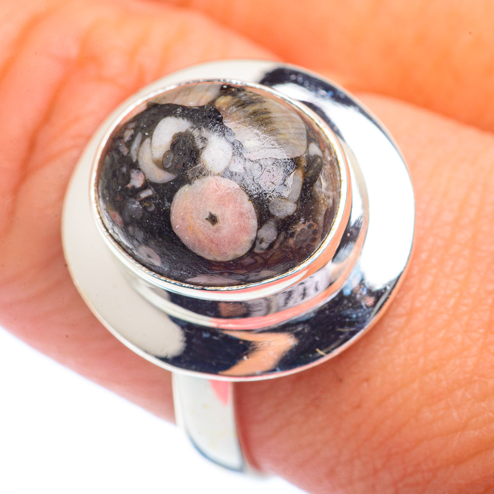 Crinoid Fossil Rings handcrafted by Ana Silver Co - RING72318