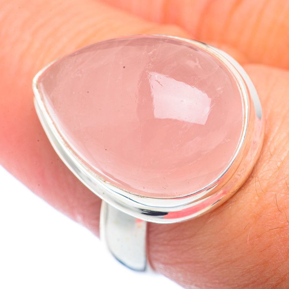 Rose Quartz Rings handcrafted by Ana Silver Co - RING72323