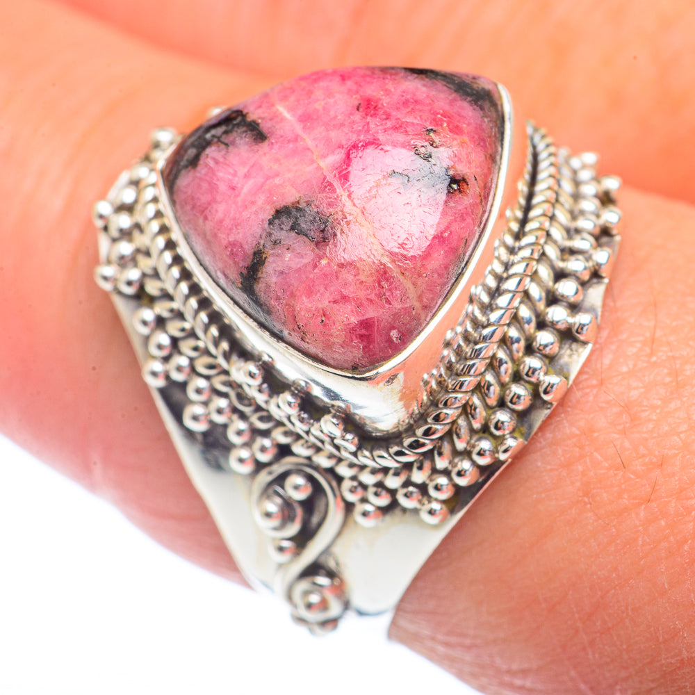 Rhodonite Rings handcrafted by Ana Silver Co - RING72324
