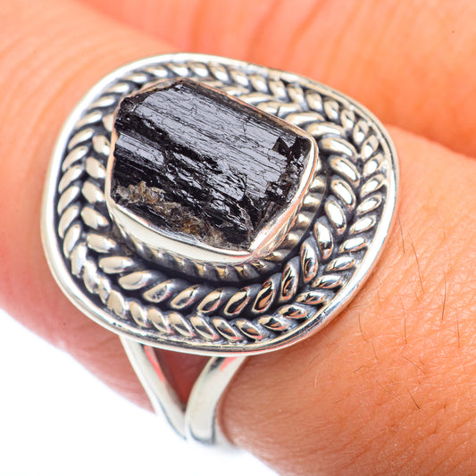 Black Tourmaline Rings handcrafted by Ana Silver Co - RING72333
