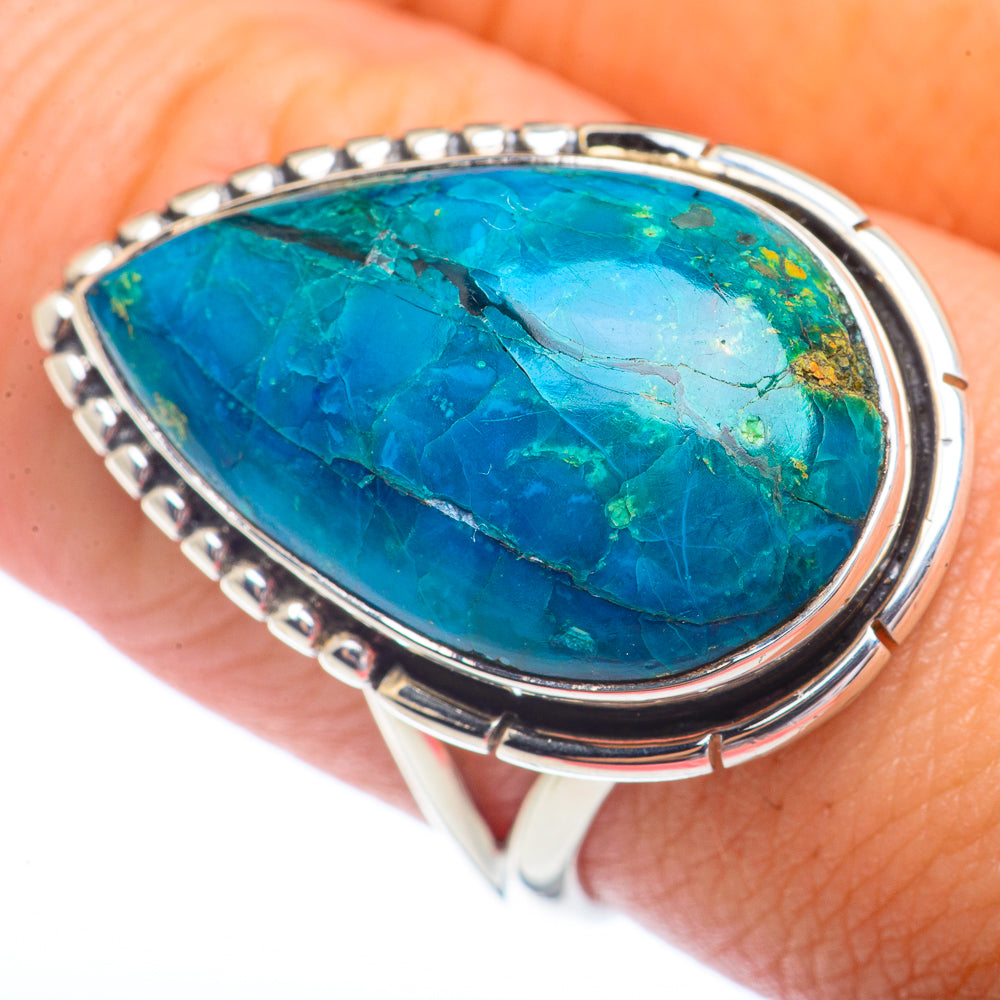Chrysocolla Rings handcrafted by Ana Silver Co - RING72348