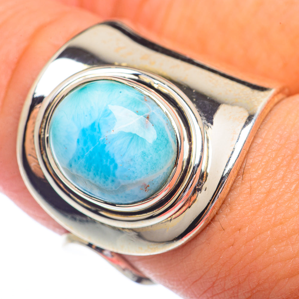 Larimar Rings handcrafted by Ana Silver Co - RING72349