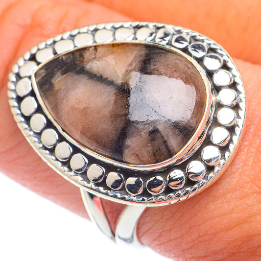 Chiastolite Rings handcrafted by Ana Silver Co - RING72354