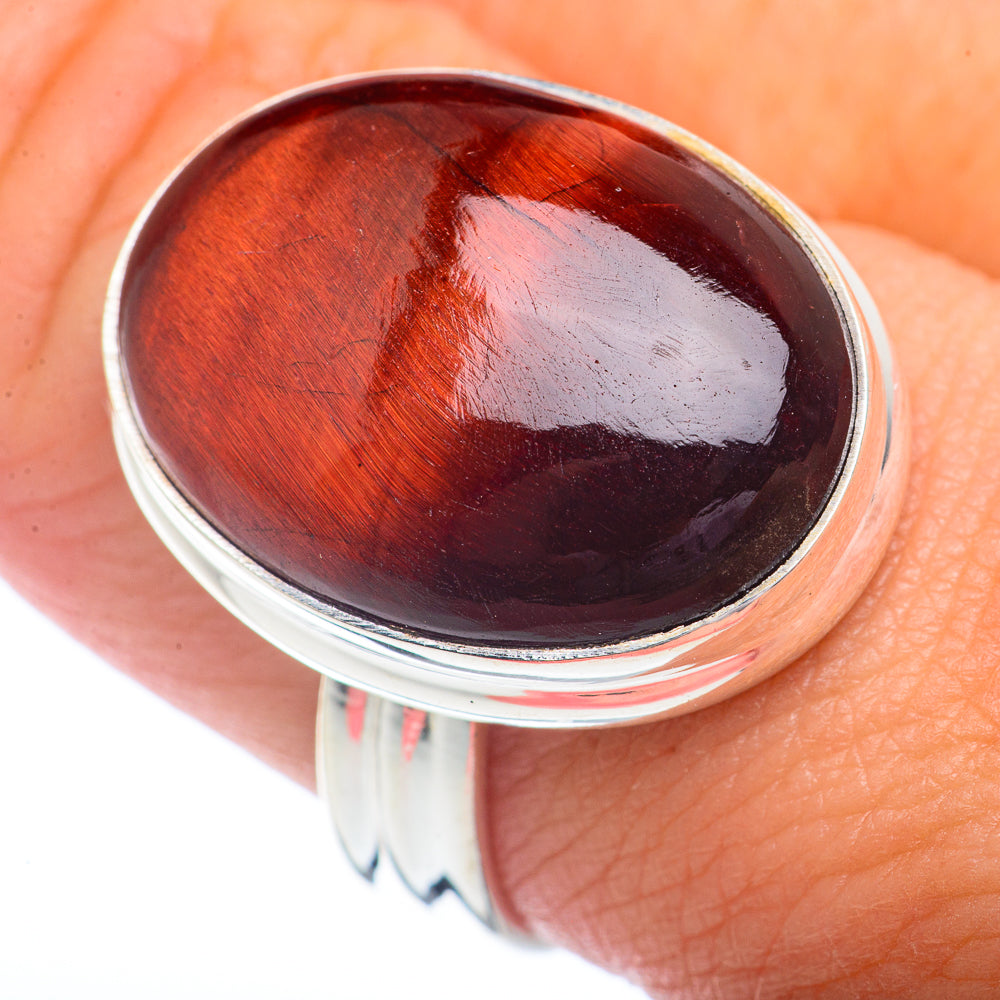 Red Tiger Eye Rings handcrafted by Ana Silver Co - RING72358