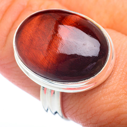 Red Tiger Eye Rings handcrafted by Ana Silver Co - RING72358