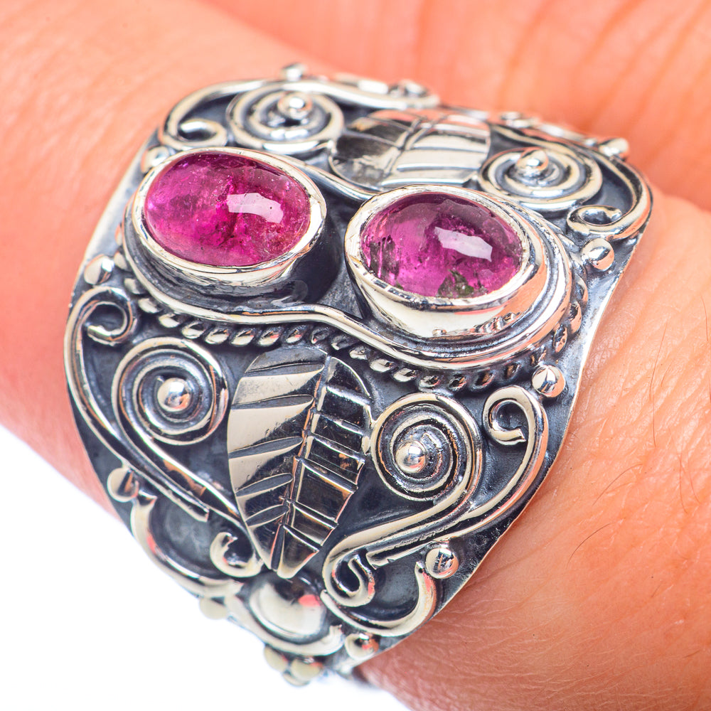 Pink Tourmaline Rings handcrafted by Ana Silver Co - RING72364