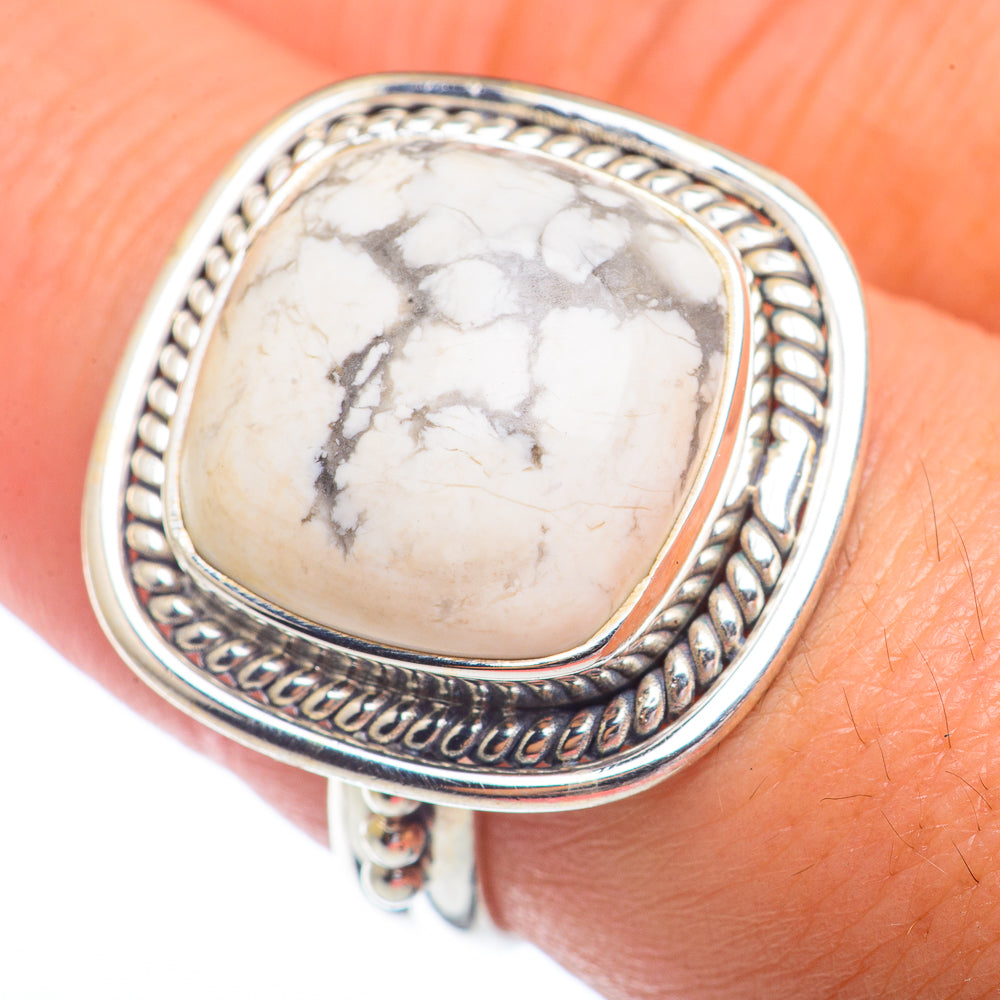 Howlite Rings handcrafted by Ana Silver Co - RING72375